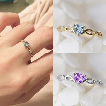 Модное изысканное кольцо с кристаллами синего золота/серебра, модные обручальные кольца, свадебные простые женские элегантные кольца на палец для женщин