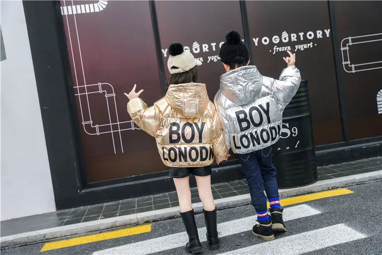 

Pudcoco New Children Baby Boy Girl Winter Jacket Down Parka Back Letter Print Zipper Hooded Outwear Winterjas Meisjes Kids Coat