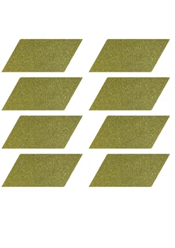 

3.8x1.5cm Parallelogram gold glitter sticker label