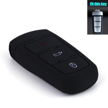 

3 Button Silicone Car Remote Key Fob Shell Cover Case For VOLKSWAGEN CC Passat B6 3C B7 Skin Holder Protector