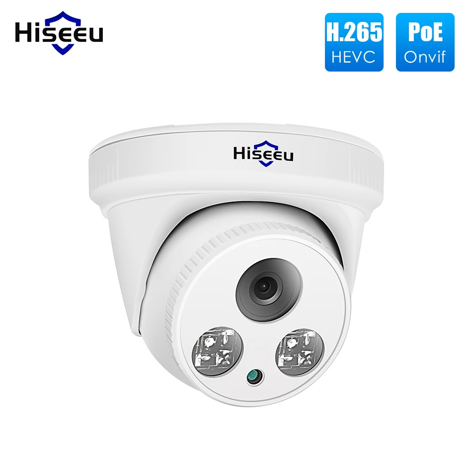 Comprar Hiseue 2MP POE IP Cámara H.265 Domo Cámara 1080P visión nocturna P2P detección de movimiento ONVIF para PoE NVR 3,6 lente App View 30fps