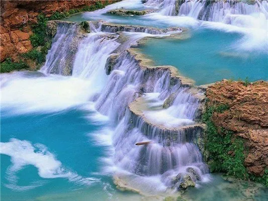 Алмазная вышивка Huacan 5D, пейзаж, водопад, стразы, полная квадратная алмазная живопись, Алмазная мозаика, домашний декор - Цвет: FA1314