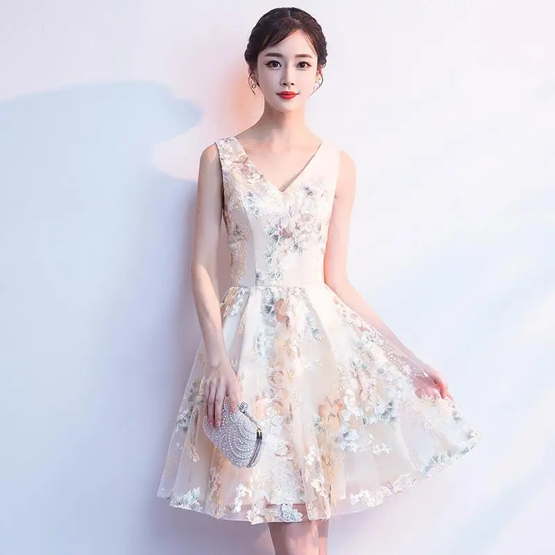 Новинка, женское элегантное платье Ципао с цветочным узором, летнее платье для сцены, платье Чонсам в винтажном стиле, улучшенное вечернее платье, Восточное свадебное платье невесты - Цвет: Style C