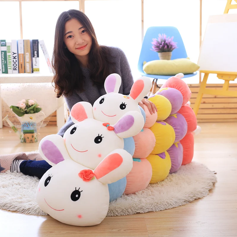 

1PCS Giant Colorful Caterpillar Plush Toy Super Cute Stuffed Doll Kid Toy Long Sleeping Pillow Gift for Girlfriend birthday