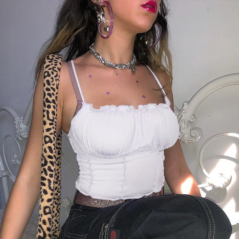 

Underwear Women Crop Top Sexy Smocked Sexy Strapless Vest Sleeveless Top Women