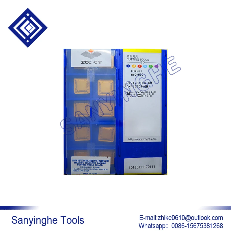 

10 шт./лот YBM251 SPKR1203EDR-GM карбидная фрезерная вставка cnc
