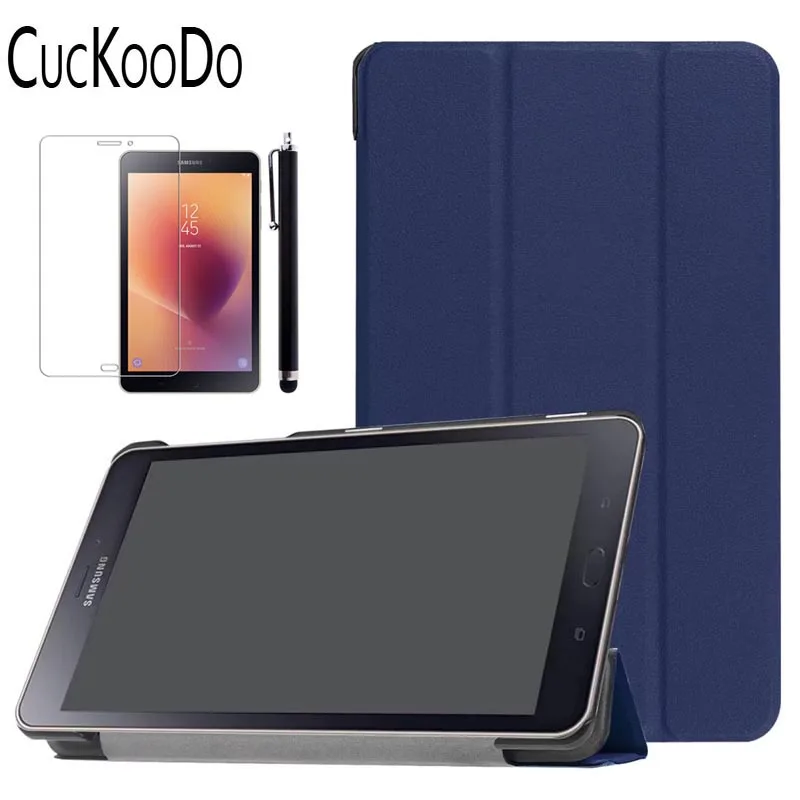 

CucKooDo Ultra Slim Smart Shell Standing Cover for Samsung Galaxy Tab A 8.0 2017 SM-T385 / T380 2017 +Stylus +Screen Flim