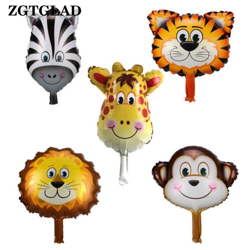 

ZGTGLAD 5pcs/Set Cute Animal Shape Aluminum Foil Balloon Birthday Wedding Party Baby Shower Decoration