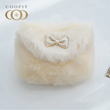 Coofit Милая Детская сумка через плечо модная сумка-мессенджер бант волосы мяч Девочка мягкая плюшевая сумка на плечо лучший подарок для детей