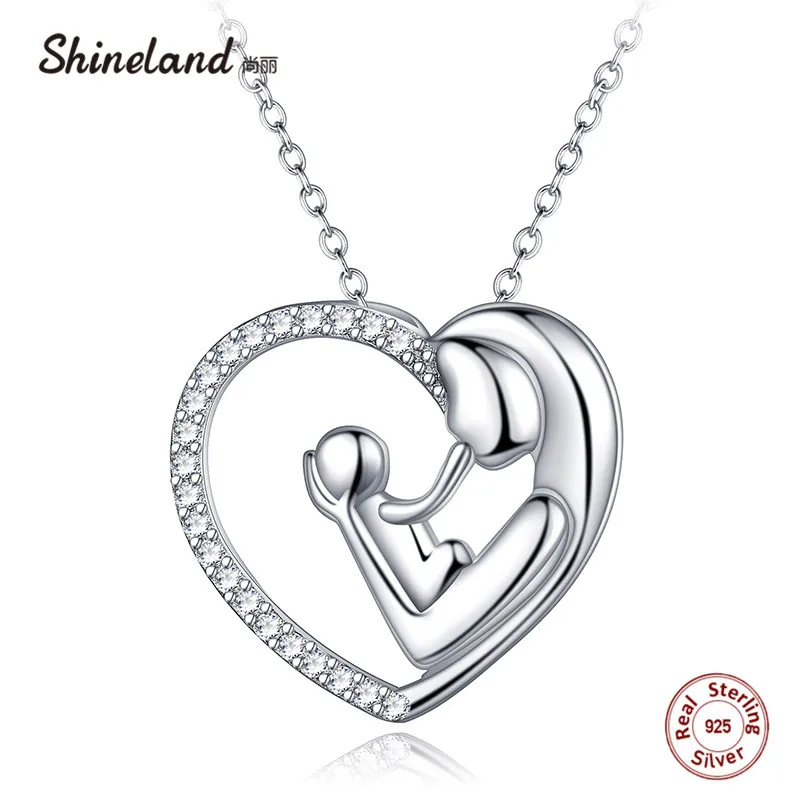 Ожерелье женское из серебра 925 пробы с надписью Love Heart Mom Hold | Украшения и