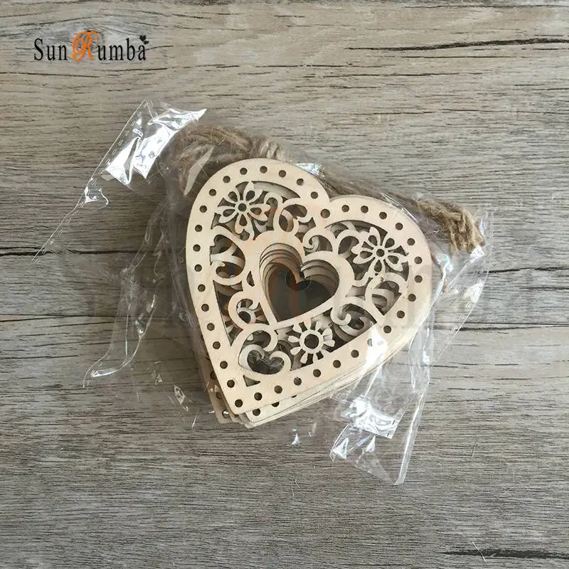 Rustic Wedding Decor Wooden Heart PUW-007-009-10