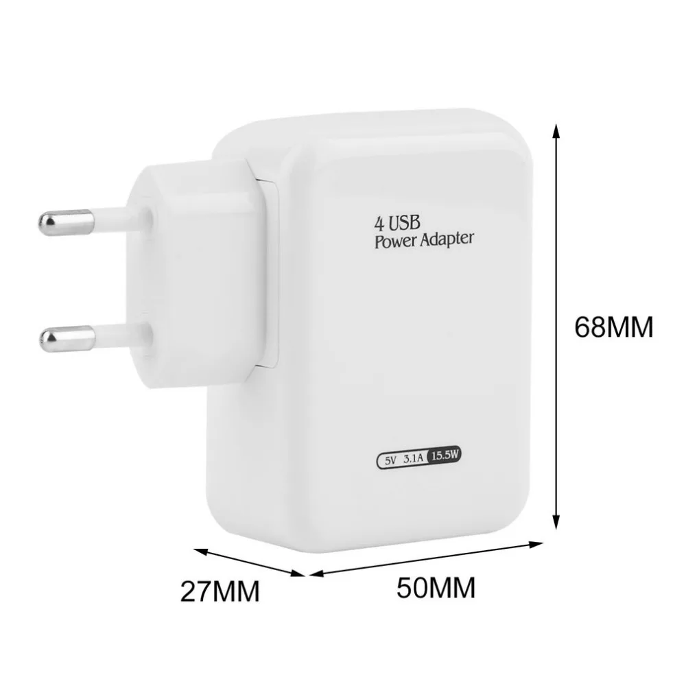 5 В 3.1A 4 Порты и разъёмы AC стены дома Путешествия Универсальный Micro USB Мощность Зарядное устройство концентратор адаптер для samsung для iPhone VAY84