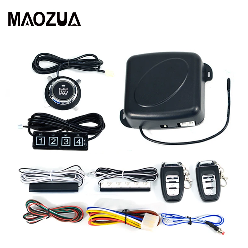 Car One Start Stop Alarm Engine Auto Car Remote Control PKE Keyless Push Button Entry System Starter Anti-theft System Car One Start Stop Alarm Engine Auto Car Remote Control PKE Keyless Push Button Entry System Starter Anti-theft System