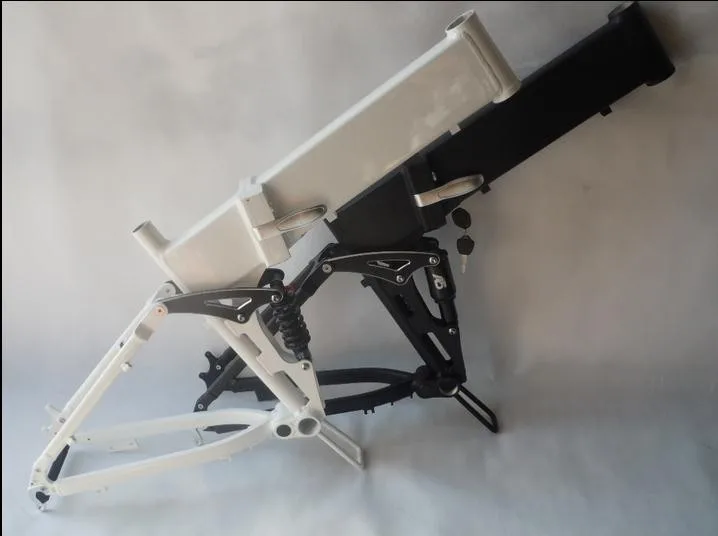 Perfect 26*17inch  Folding   Electric  Mountain bike folding  frame  26er  MTB frame  soft tail  frame with  Battery case 1 Perfect 26*17inch  Folding   Electric  Mountain bike folding  frame  26er  MTB frame  soft tail  frame with  Battery case 1