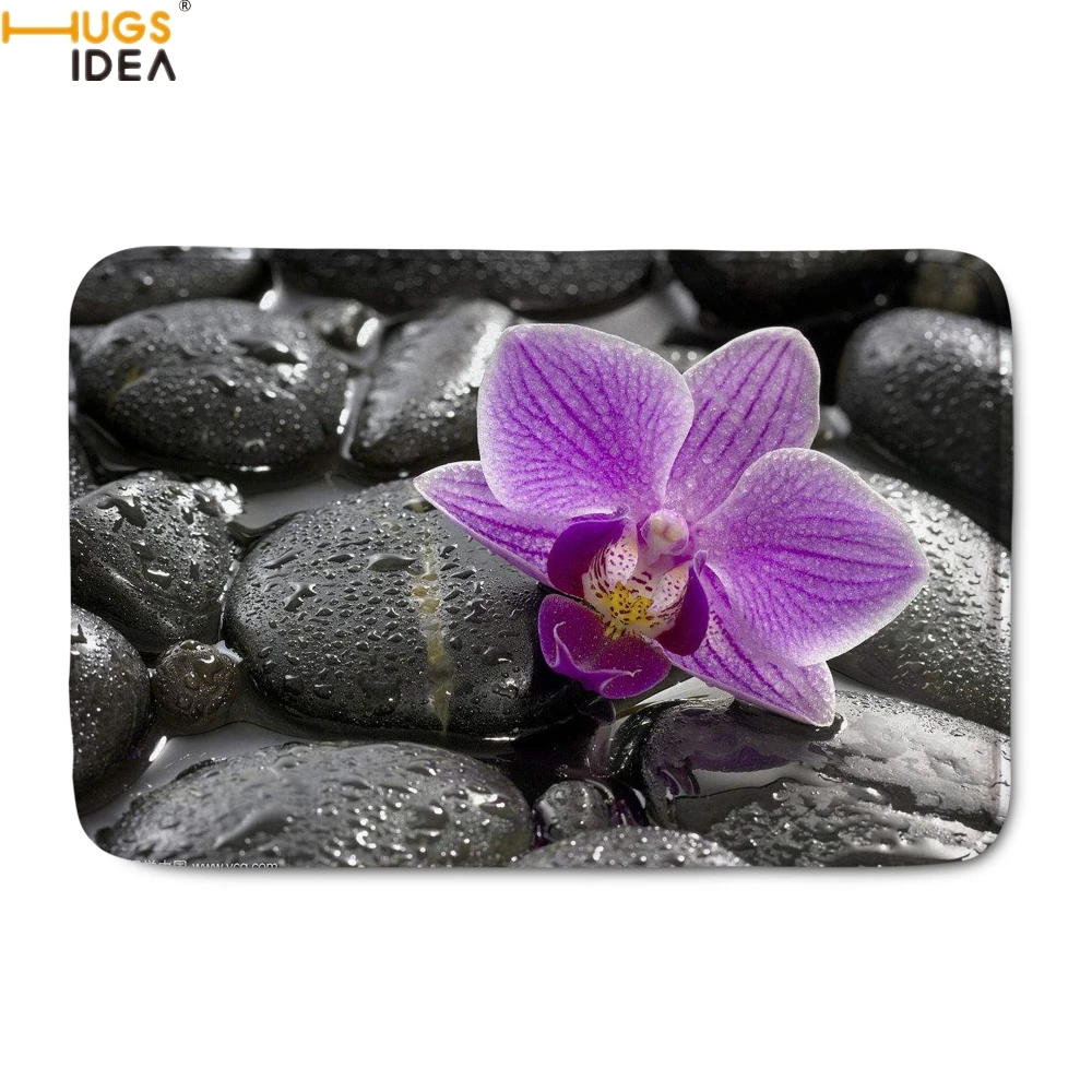 HUGSIDEA 3D цветок Орхидея печать дверные коврики домашний декор коврики для гостиной/спальни/кухни Мода вход Крытый Коврик