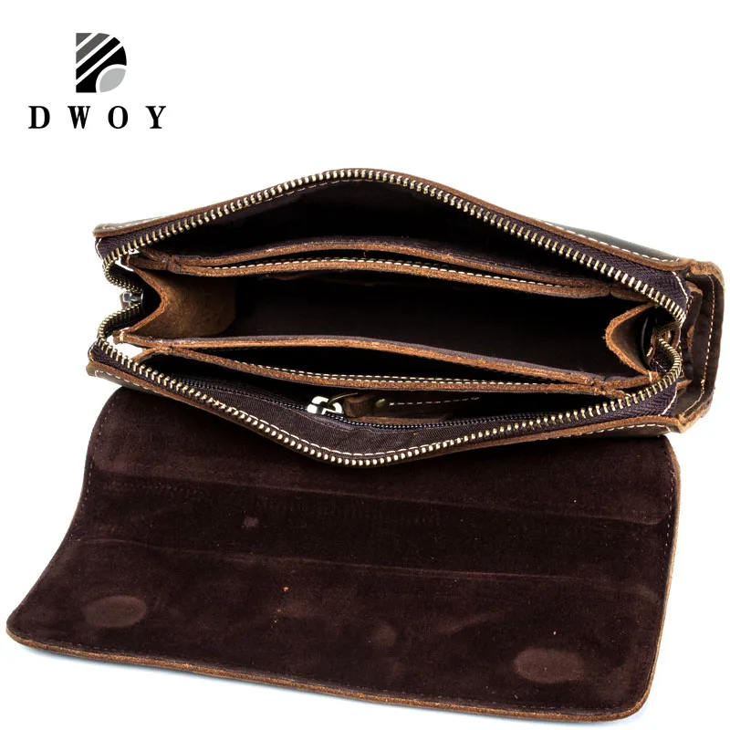 Мужской кошелек Crazy Horse из натуральной кожи с отделением для карт|male purse|leather wallet