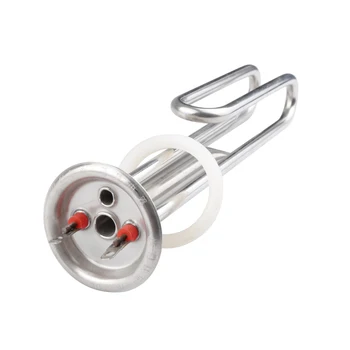 

63mm Cap 220v 3000w Electric Heating Tube with 2 Temperature Control Hole Stainless Steel Electric Water Heater Element Parts