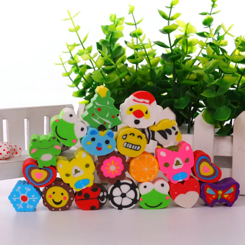 

Cartoon Animal Eraser with Pencil Hole 3D Animal Rubber Eraser 150pcs/lot
