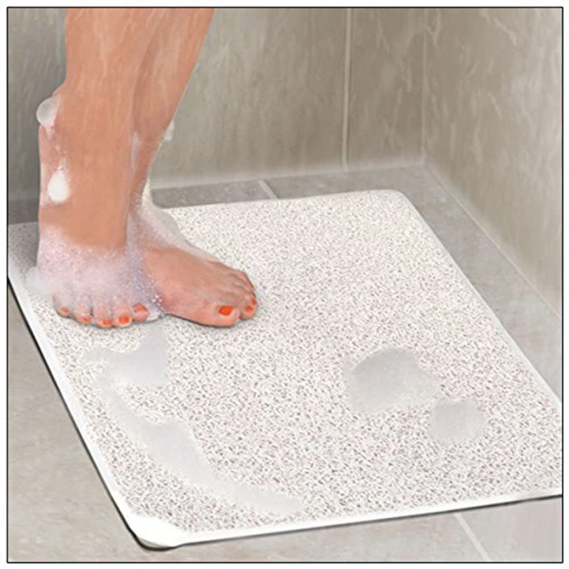 

New Sucker PVC Bath Carpet Anti-Slip Fast Drying Hydro Shower and Bath Rug Great Bathroom Accessories For Elders And Children