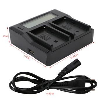 

2-slots Fast Quick Dual Battery Charger Camera Battery LED Display For Sony NP-F970 NP-F770 F750 F550 F960
