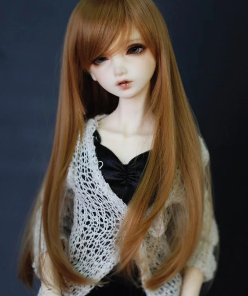 ZORONENKE 1/4 Bjd SD кукла парик коричневого цвета волнистые высокая температура куклы игрушки аксессуары