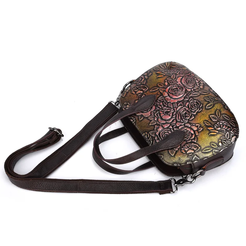 Роскошная женская сумка из натуральной кожи, винтажная тисненая сумка-мессенджер на плечо, брендовые сумки с верхней ручкой, женская сумка через плечо