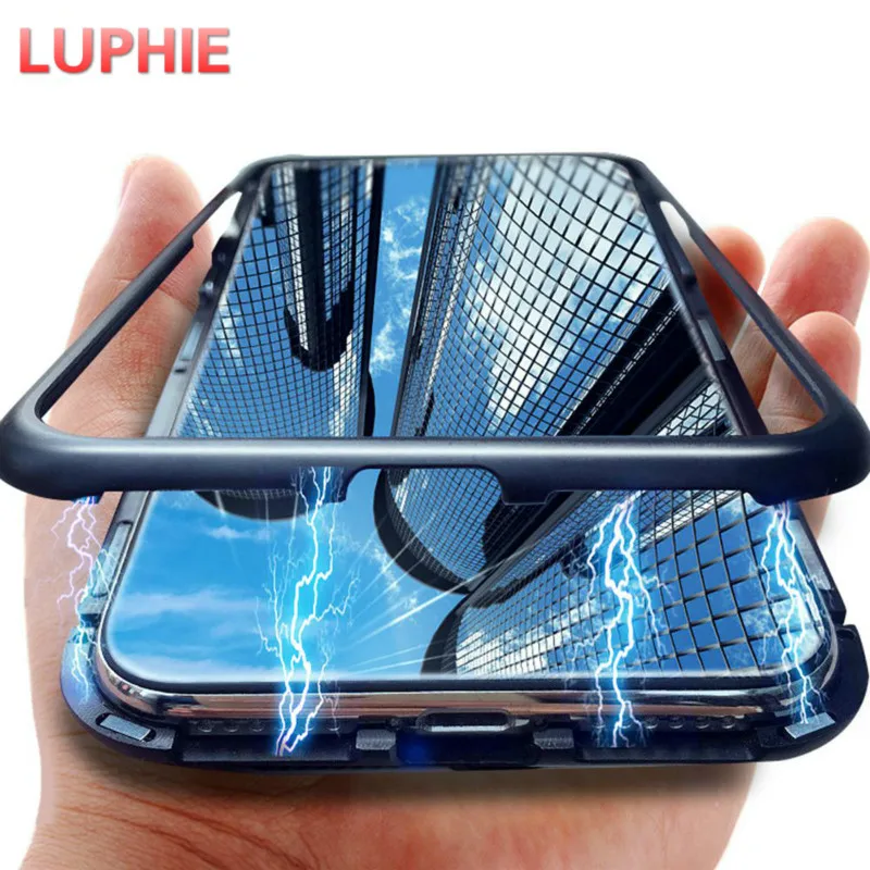 Чехол LUPHIE Huawei P30 Pro полностью Магнитный чехол на 360 градусов Роскошный для