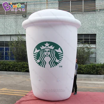 

Personalized airtight 10 feet big inflatable tea cup / PVC air sealed inflatable coffee cup balloon floating in the sky toys