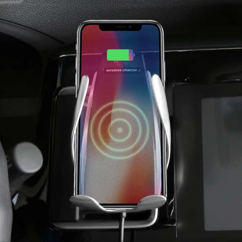 

Qi Car Phone Wireless Car Charger Bracket Ventilated Mobile For Iphone Xs/Xs Max Qi Wireless Charger Fast Charging universal