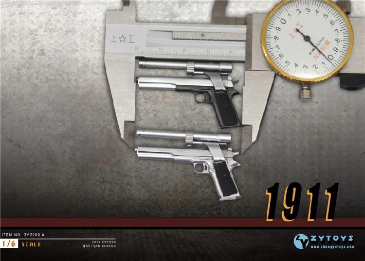 ZYTOYS ZY2009 1/6th весы M1911 M9 M500 MK23 X26 PYTHON Военная Униформа Книги об оружии реквизит для