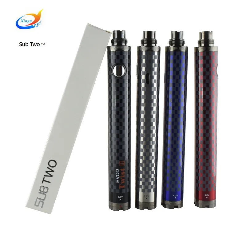 Twist III ecig battery Adjustable Voltage 510 thread battery with Micro