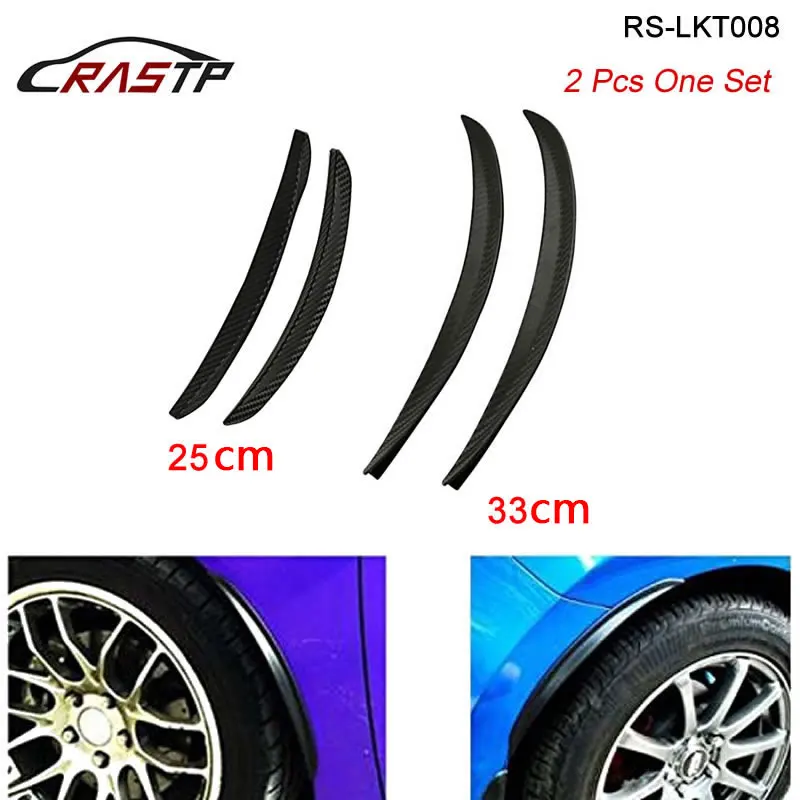 

2Pcs/set Carbon Fiber Fender Flares Arch Wheel Eyebrows Protector Mudguards Sticker Universal 25CM 33CM LKT008