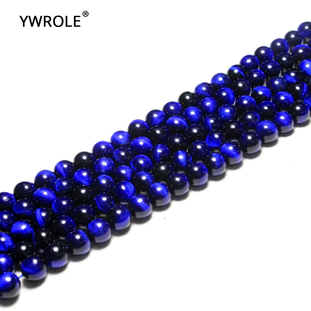 

Wholesale Natural Deep Blue Tiger Eye Semi Gem Stone Loose Beads For Jewelry Making DIY Bracelet Necklace 6/8/10/12 mm 15''