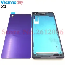 Полный Корпус ЖК-панель средняя рамка чехол для sony Xperia Z2 L50w D6503 D6502 Крышка батарейного отсека Боковая кнопка с логотипом