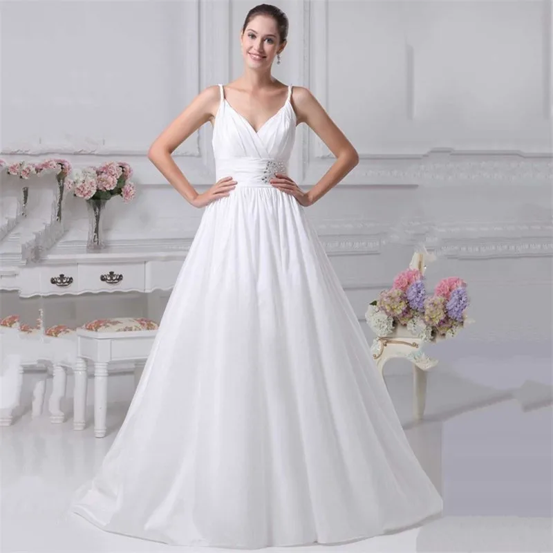 Image of simple empire wedding dress