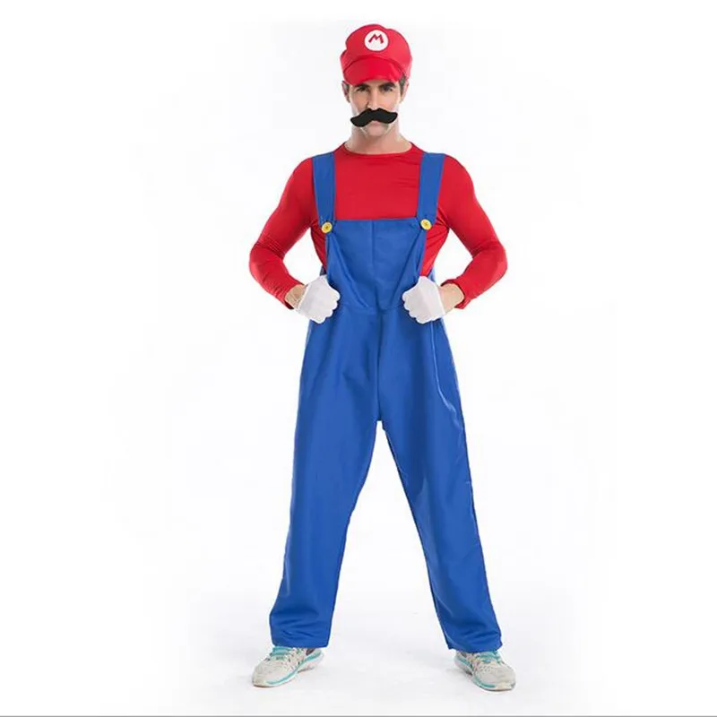 adogirl halloween costumes for men women super mario luigi brothers plumber costume jumpsuit fashion 5 pieces - 5 Girl Halloween Costumes adogirl halloween costumes for men women super mario luigi brothers plumber costume jumpsuit fashion 5 pieces - 5 Girl Halloween Costumes