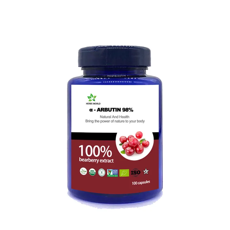 

Natural Alpha Arbutin 98% 100pcs/bottle 100% Bear fruit extract powder