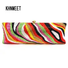 LaiSC Разноцветные кристаллы вечерняя сумочка полный кристалл вечерние сумочки дамы клатч SC320