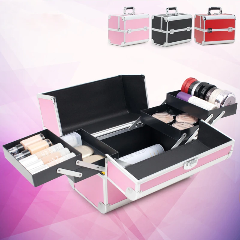 

Cosmetic Bag Suitcases For Cosmetics Large Capacity Women Travel Makeup Bags Portable Professional Box Manicure Cosmetology Cas