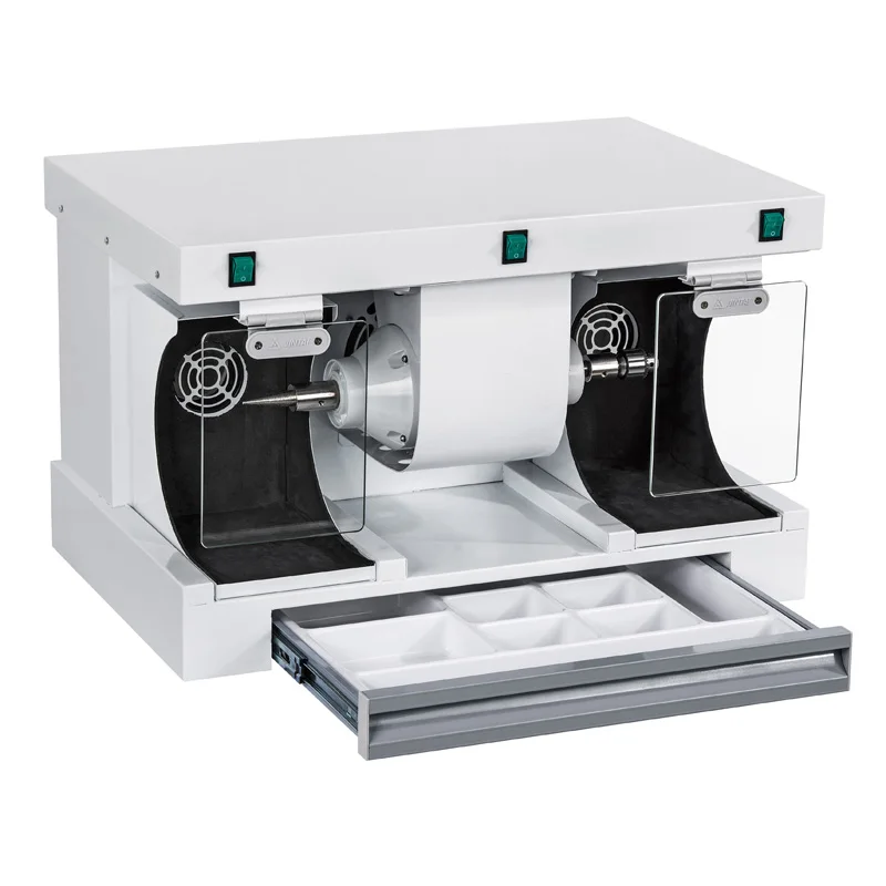 Dental grinding machine dental lab equipment polishing lathe with dental dust collecotor hole 1