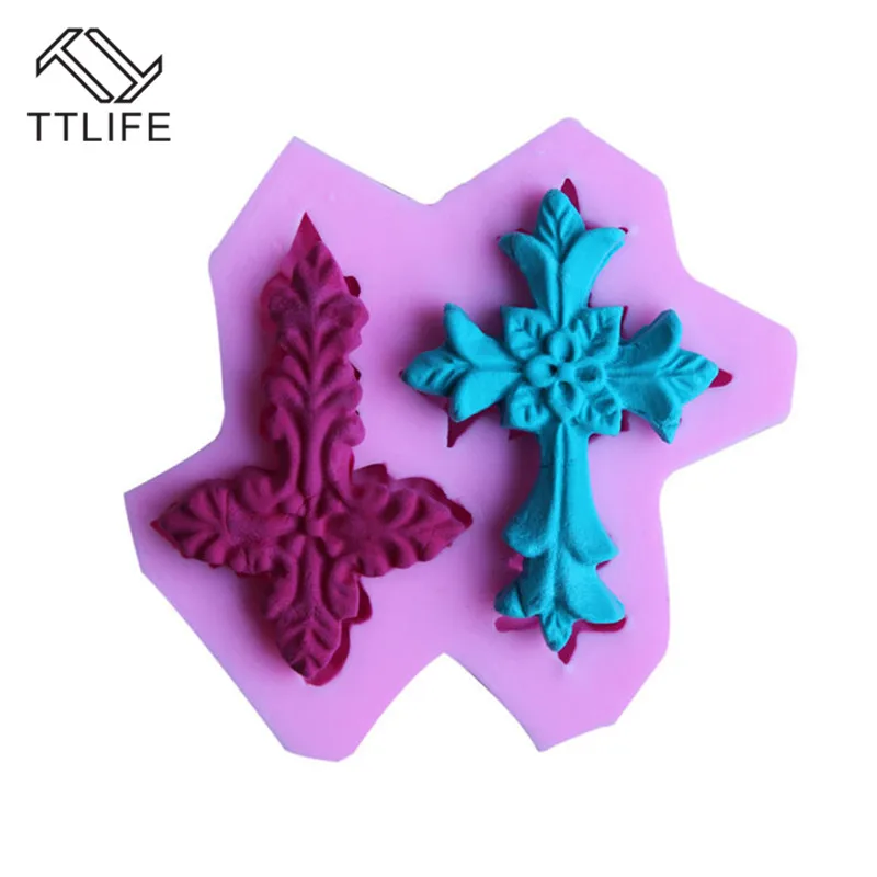 

TTLIFE 3D Cross Modeling Silicone Mold Fondant Cake Sugarcraft Decoration Tools Baking Ware Soap Chocolate Kitchen Baking Moulds