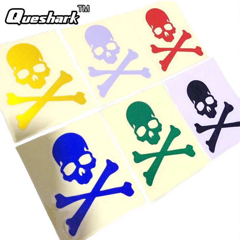 

6Pcs DIY Bike Bicycle Accessories Reflective Skull Stickers Cycling MTB Road Mountain Bike Fixed Gear Skeleton Decals Stickers
