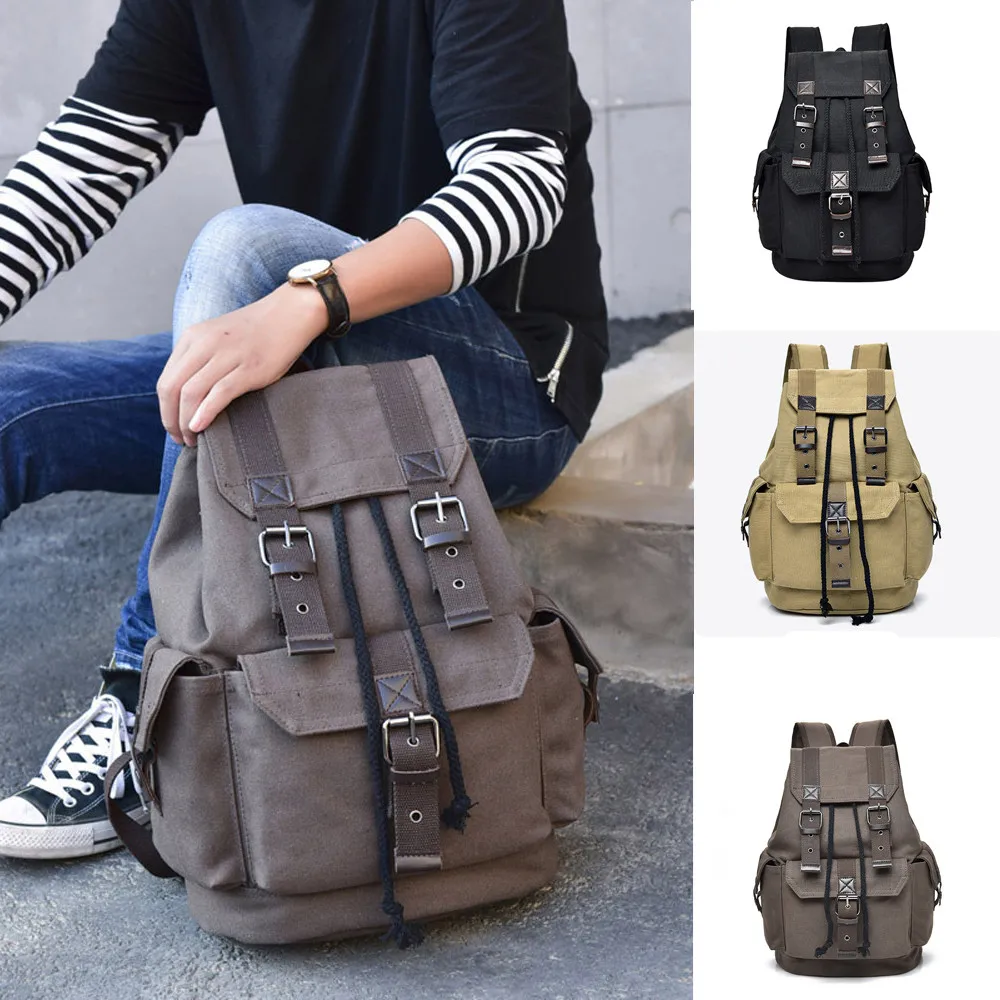 

Men's Women'sTravel Canvas Backpack Rucksack School Satchel Bag Designer Famous Brand dropping #30