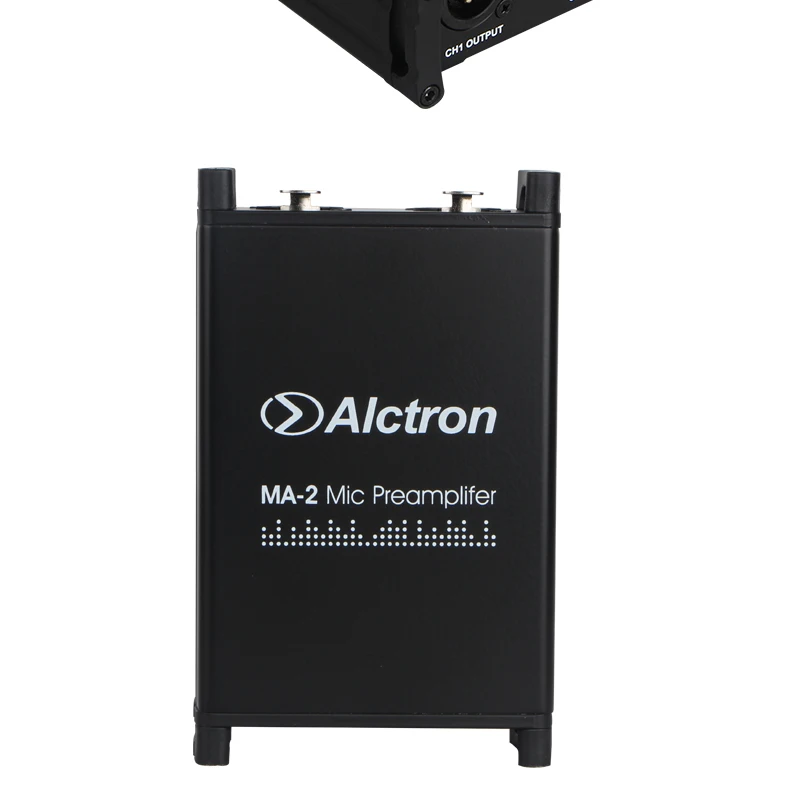 Alctron MA-2 профессиональный микрофонный предусилитель двухканальный микрофонный усилитель для ленты и динамического микрофона