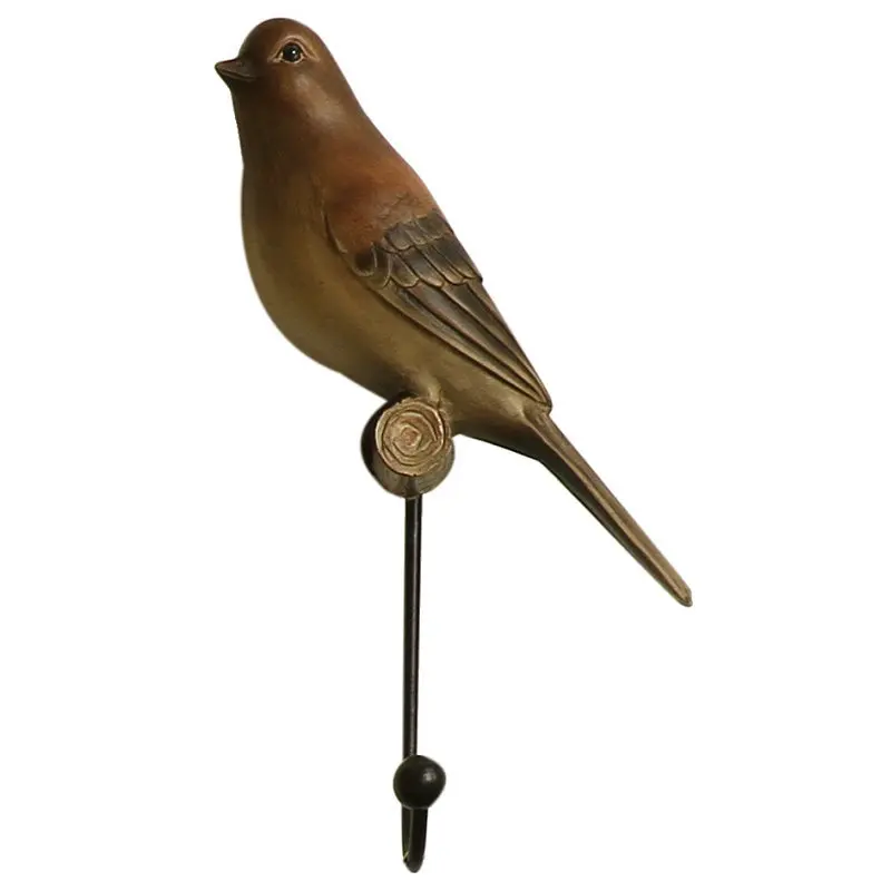 

American Country Creative Bird Coat Rack Key Holders Wall Hanger Key Resin Decorative Hooks Wall Decor Home Storage Organization