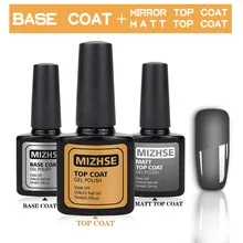 MIZHSE 10 мл Лак для ногтей верхнее основание Покрытие матовый лак для ногтей Esmalte Permanente УФ-приборы для микроскопа без липкого слоя Гель-лак для ...(China)