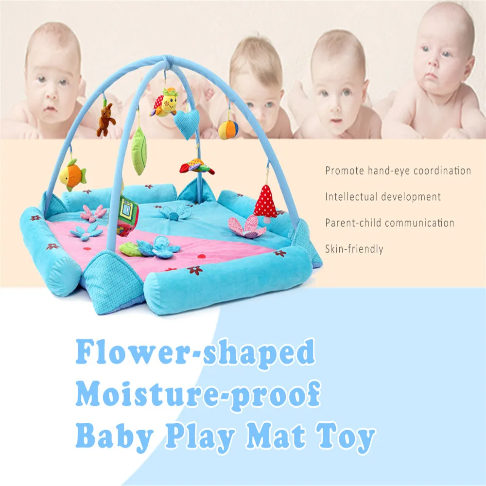 

Flower-shaped Moisture-proof Baby Mat Toy 0-2 Years Infant Baby Blanket Baby Exercise in Visual Auditory and Emotional Aspects