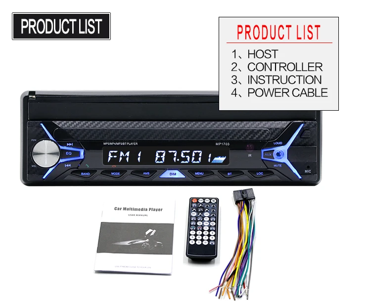 ANLUD Bluetooth Car Monitor 7 Inch LCD Touch Screen 2DIN MP5 Player Autoradio FM Radio USB AUXTF With Remote Auto Radio Player (20)