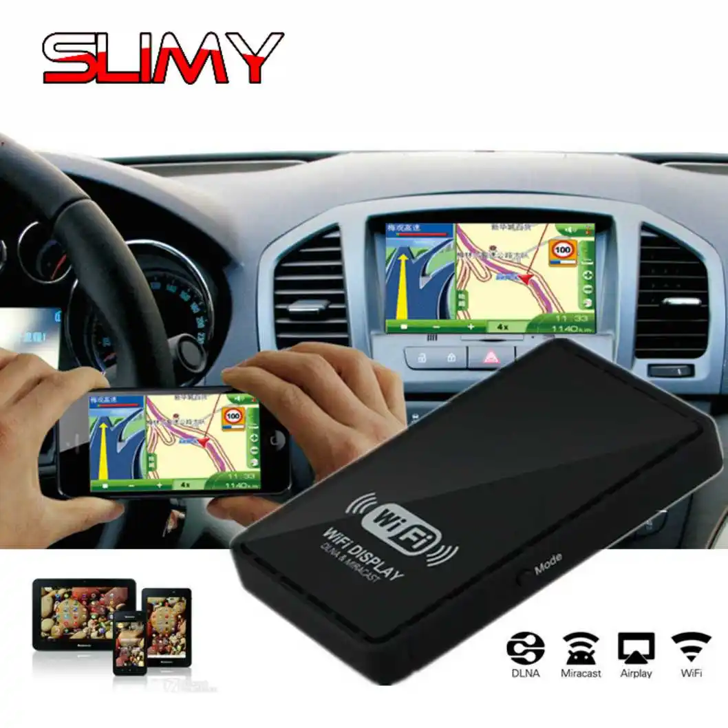 

Slimy TV Stick Car WiFi Display Dongle Receiver Linux System Airplay Mirroring Miracast DLNA for IOS 10 Windows Android PC Phone
