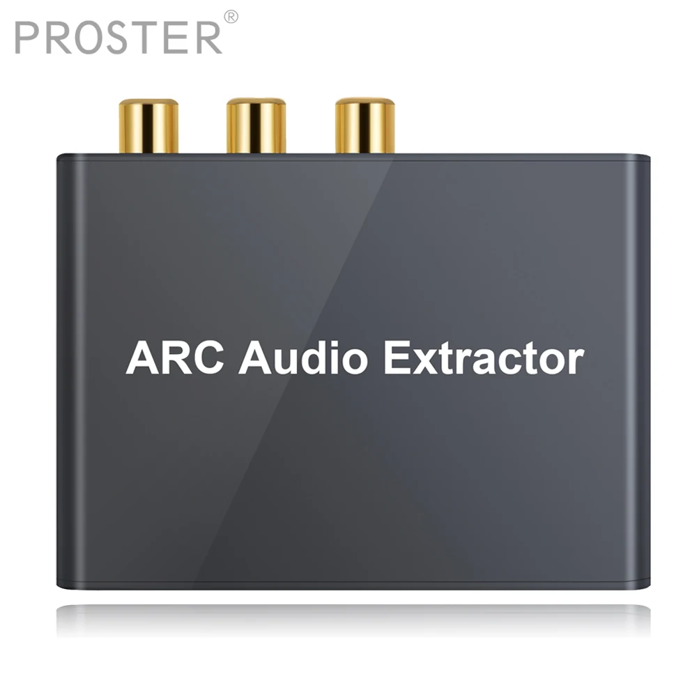 

Proster Aluminum ARC Audio Adapter HDMI Audio Extractor Digital to Analog ARC Audio Converter SPDIF Coaxial RCA 3.5mm Jack